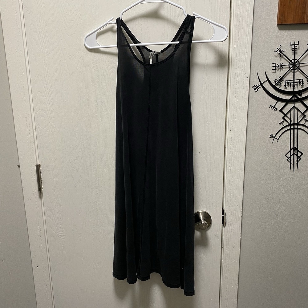 Lazy Sundays Light Long Tank/Dress Medium Dark‎ Grey/black Soft Comfy